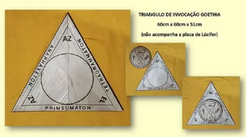 TRIANGULO DE INVOCAÇÃO GOETHIA 60 X 60X 51