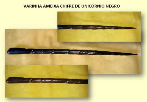 Varinha Ameixa Chifre de Unicórnio Negro