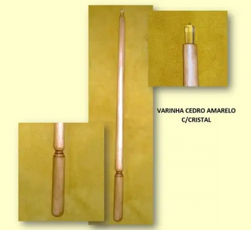 Varinha Cedro Amarelo C/cristal 40cm