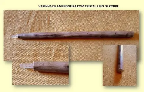 Varinha Amendoeira com Cristal e Cobre Mod. 07