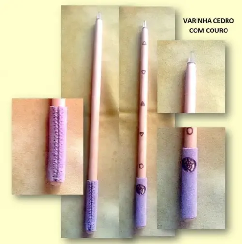 Varinha Cedro com Couro 40cm