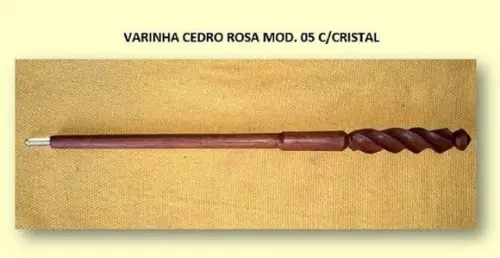 Varinha Cedro Rosa Mod. 05 C/cristal