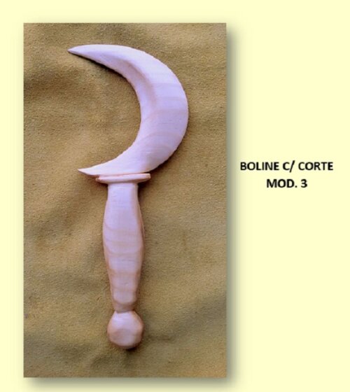 Boline Wiccano de madeira clara 28cm Mod 03