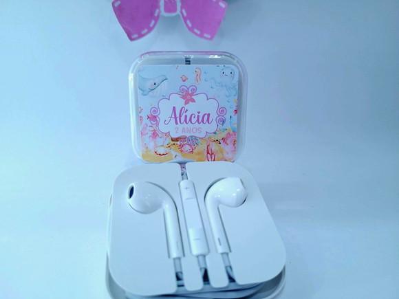 Fone de Ouvido Paris Fundo do Mar Aquarela na Caixinha