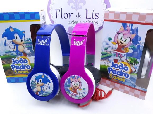 Headphone Fone de Ouvido Sonic com Caixa