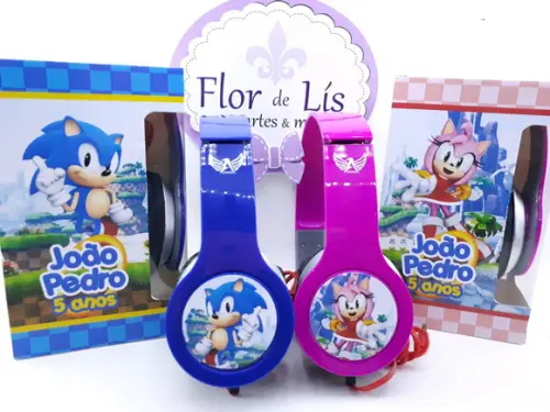 Headphone Fone de Ouvido Sonic com Caixa