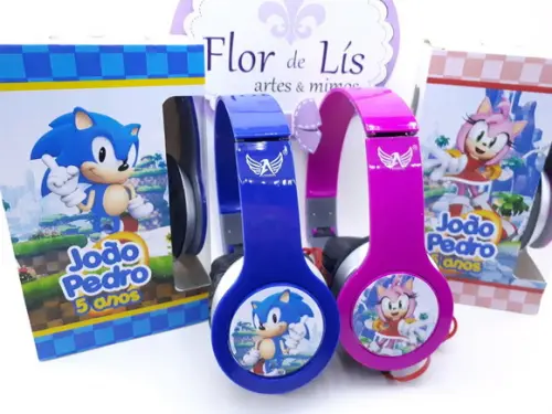 Headphone Fone de Ouvido Sonic com Caixa