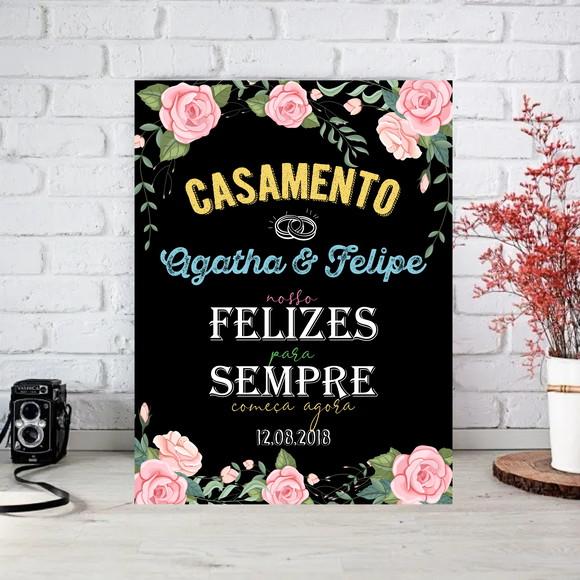 Arte Digital Chalkboard Casamento
