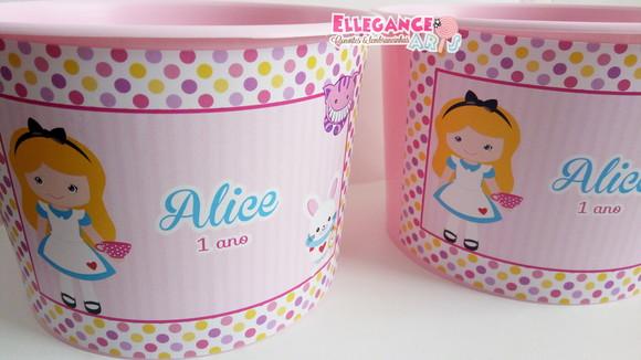 Balde de Pipoca Alice no País das Maravilhas