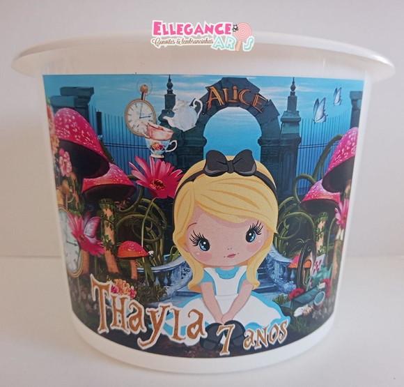 Balde de Pipoca Alice no País da Maravilhas