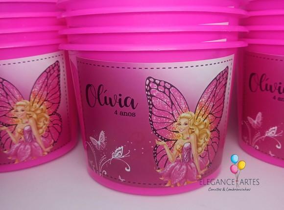 Balde de Pipoca Barbie Butterfly