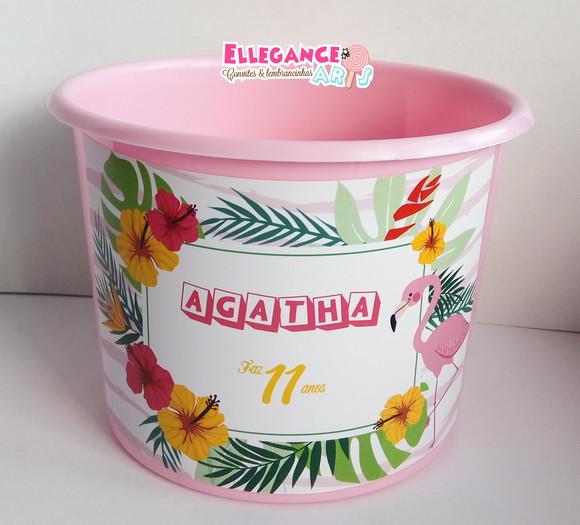 Balde de Pipoca Flamingo