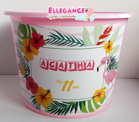 Balde de Pipoca Flamingo