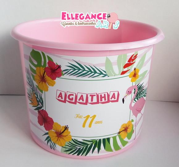Balde de Pipoca Flamingo