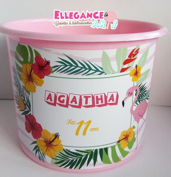 Balde de Pipoca Flamingo