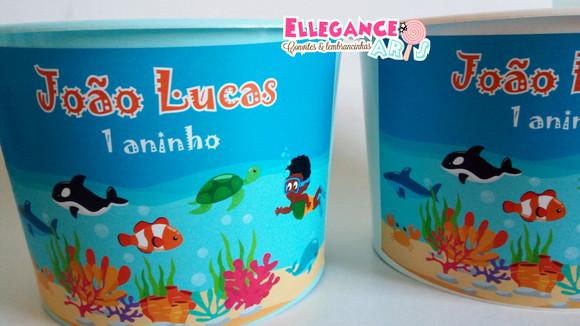 Balde de Pipoca Fundo do Mar