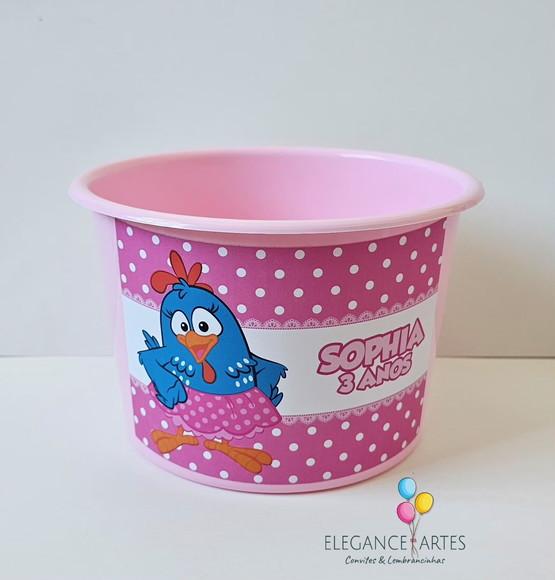 Balde de Pipoca Galinha Pintadinha
