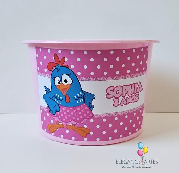 Balde de Pipoca Galinha Pintadinha