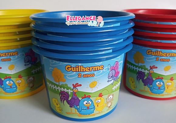 Balde de Pipoca Galinha Pintadinha