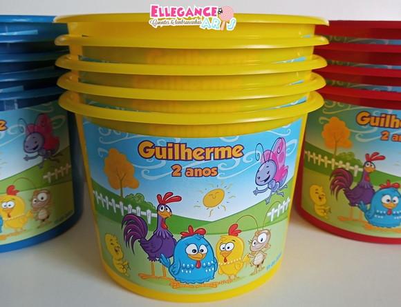 Balde de Pipoca Galinha Pintadinha