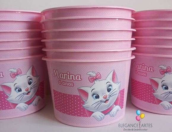 Balde de Pipoca Gatinha Marie
