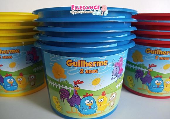 Balde de Pipoca Galinha Pintadinha