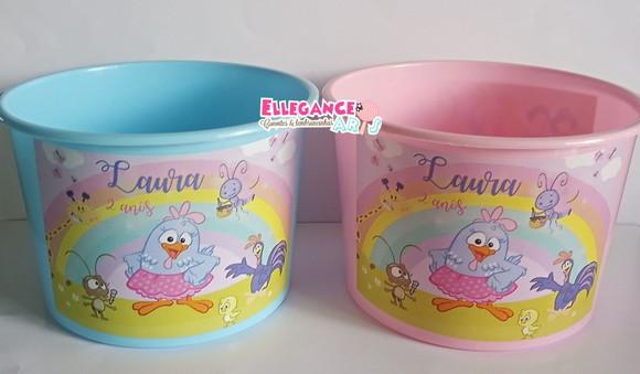 Balde de Pipoca Galinha Pintadinha Candy Color