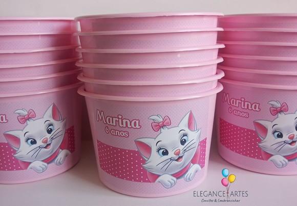 Balde de Pipoca Gatinha Marie