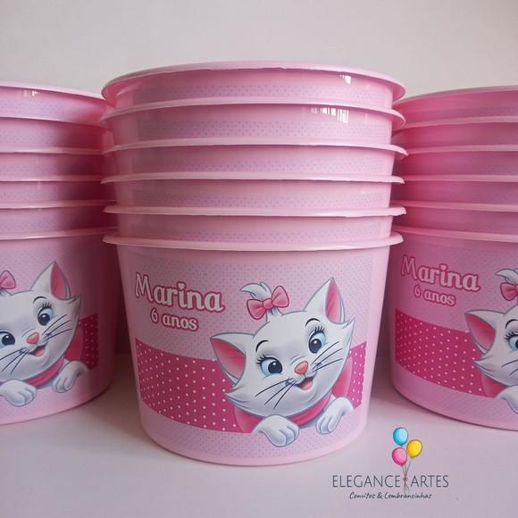 Balde de Pipoca Gatinha Marie