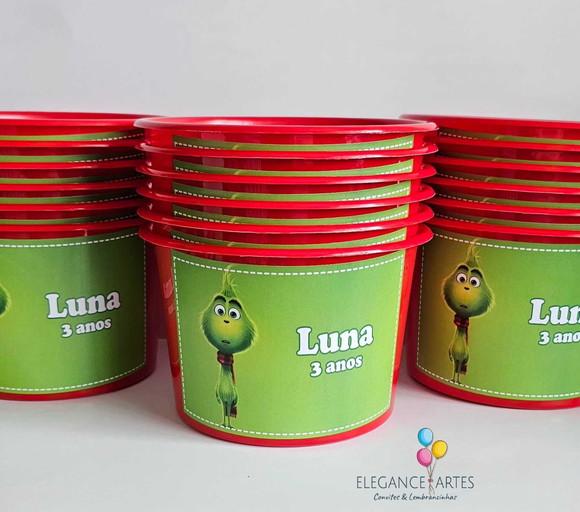 Balde de Pipoca Grinch