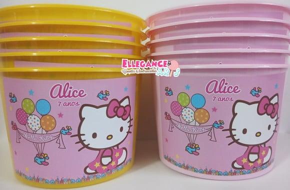 Balde de Pipoca Hello Kitty