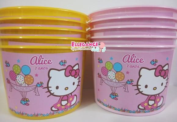Balde de Pipoca Hello Kitty