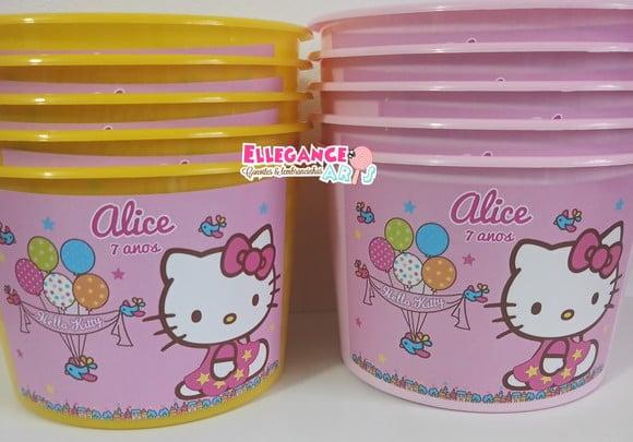Balde de Pipoca Hello Kitty