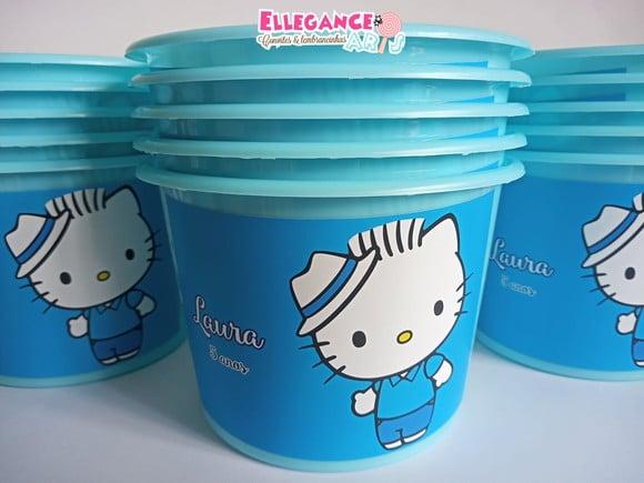 Balde de Pipoca Hello Kitty Menino