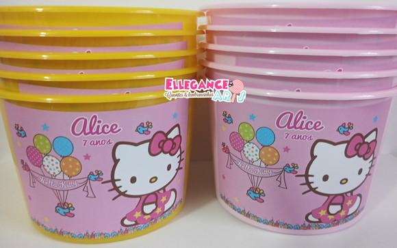 Balde de Pipoca Hello Kitty