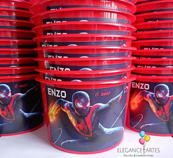 Balde de Pipoca Homem Aranha Miles Morales