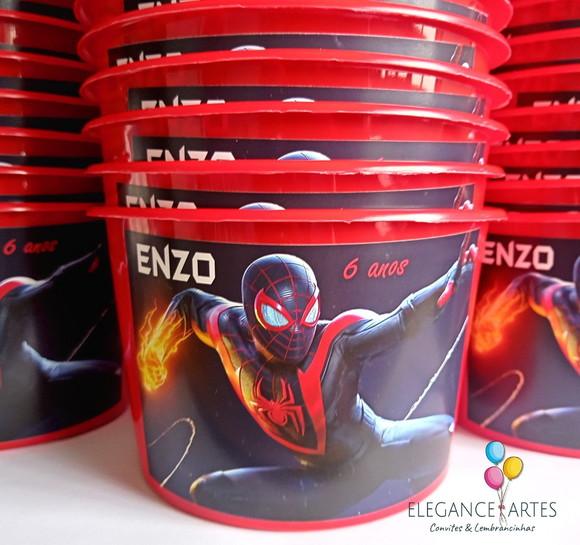 Balde de Pipoca Homem Aranha Miles Morales