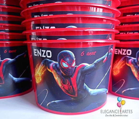 Balde de Pipoca Homem Aranha Miles Morales