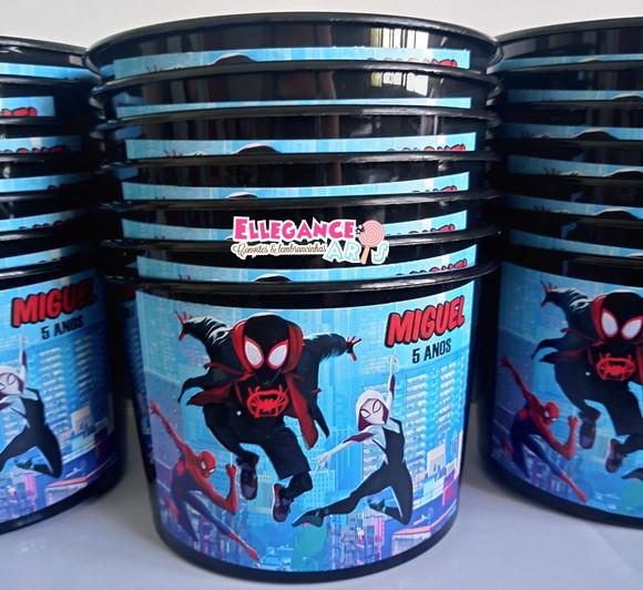 Balde de Pipoca Homem Aranha no Aranhaverso