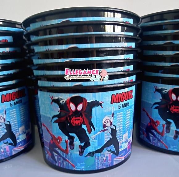 Balde de Pipoca Homem Aranha no Aranhaverso