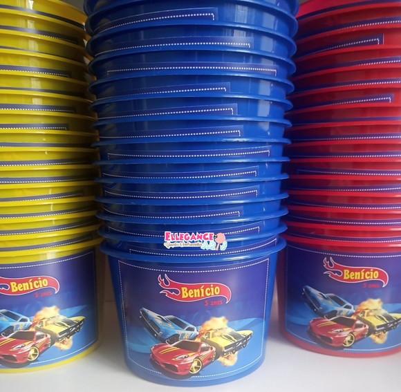 Balde de Pipoca Hot Wheels