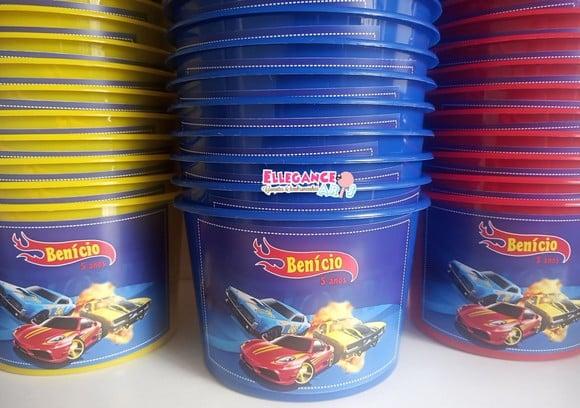 Balde de Pipoca Hot Wheels
