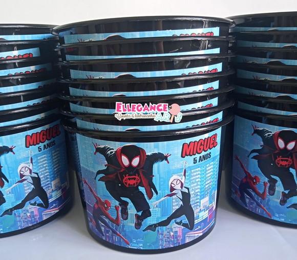 Balde de Pipoca Homem Aranha no Aranhaverso