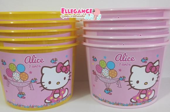 Balde de Pipoca Hello Kitty