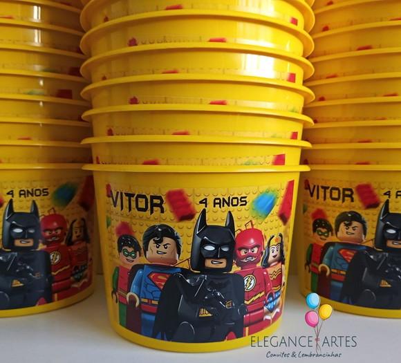 Balde de Pipoca Lego Heróis