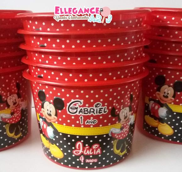 Balde de Pipoca Mickey e Minnie