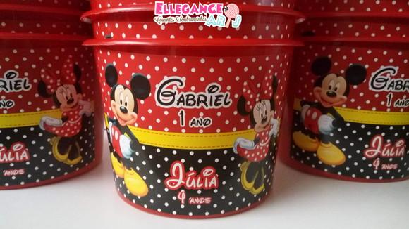 Balde de Pipoca Mickey e Minnie