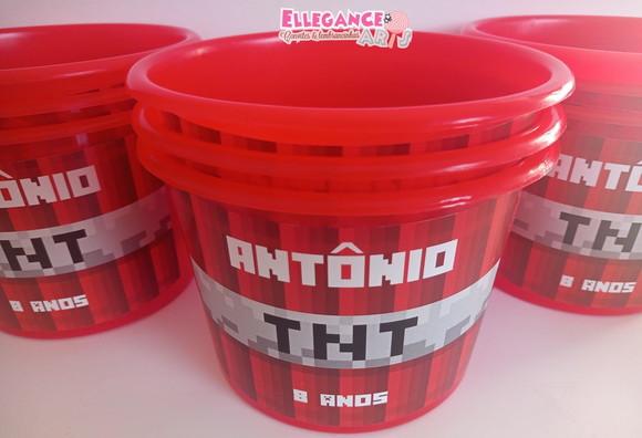 Balde de Pipoca Minecraft