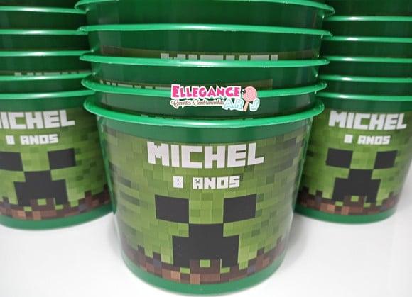 Balde de Pipoca Minecraft