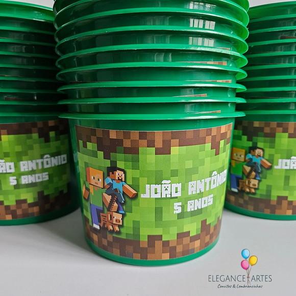 Balde de Pipoca Minecraft